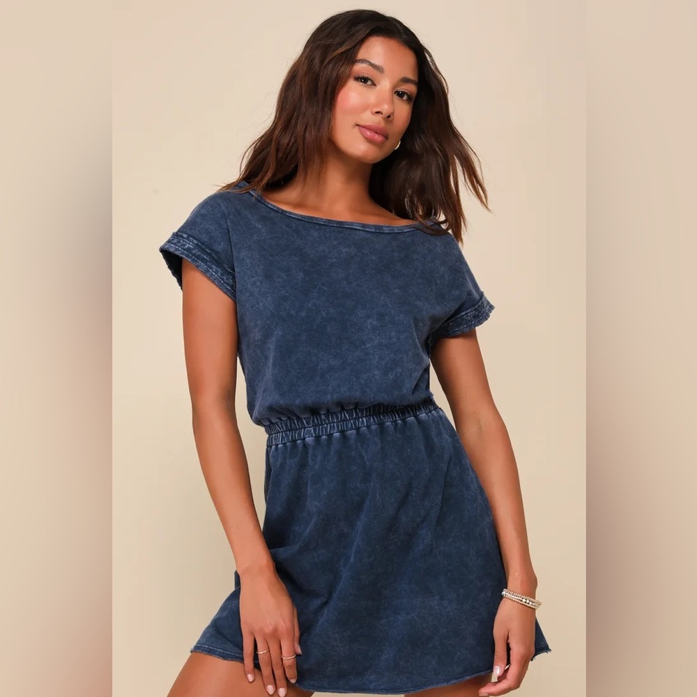 Lulu's Blue Mini Dress